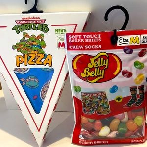 Crazy Boxer Briefs TMNT 80s 90s Jelly Belly Socks Medium Men’s Underwear